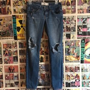 hollister ripped jeans